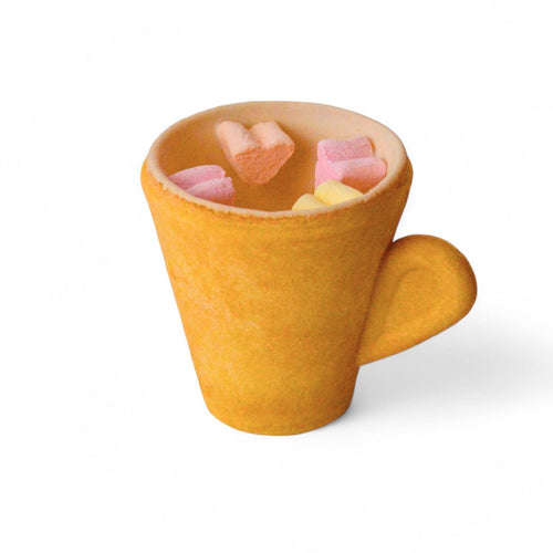 Jedlé poháre z marshmallow. Biela čokoláda