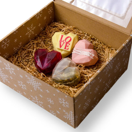 Set čokoládové a čajové srdiečka